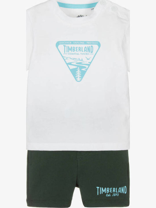 Kids' Set with Shorts Summer 2pcs Green, White