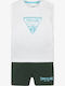 Kids' Set with Shorts Summer 2pcs Green, White