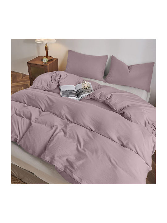 Lino Home Moderna Σεντόνι Μονό 170x260εκ. Amethyst