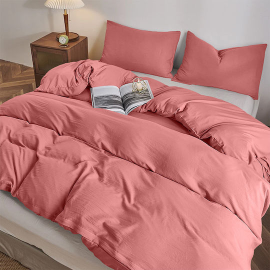 Lino Home Set Cearșafuri 240x260cm. Moderna Coral 4buc