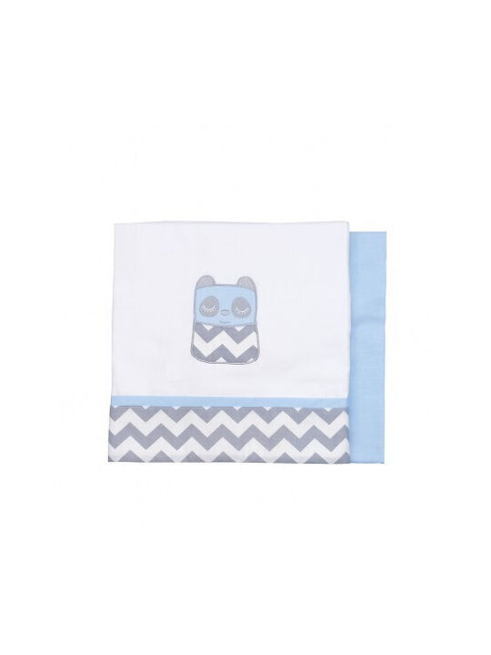 Baby Star Fitted Set Tiny Friends Light Blue 75x100cm