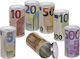 Euro Banknote Money Box Detachable Lid Metal 15.5x8cm 6 Designs