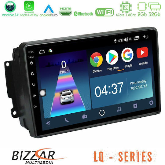 Bizzar Ηχοσύστημα Αυτοκινήτου για Mercedes-Benz CLK Class / G Class / C Class 1999-2004 (Bluetooth/USB/WiFi/GPS/Apple-Carplay/Android-Auto) με Οθόνη Αφής 9"