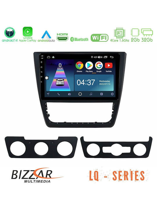 Bizzar Auto-Audiosystem für Skoda Yeti 2009-2017 (Bluetooth/USB/WiFi/GPS/Apple-Carplay/Android-Auto) mit Touchscreen 10"