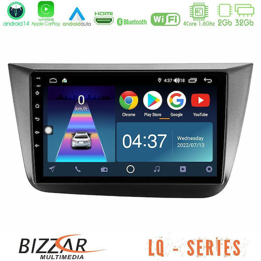 Bizzar Auto-Audiosystem für Seat Altea 2004-2015 (Bluetooth/USB/WiFi/GPS/Apple-Carplay/Android-Auto) mit Touchscreen 9"