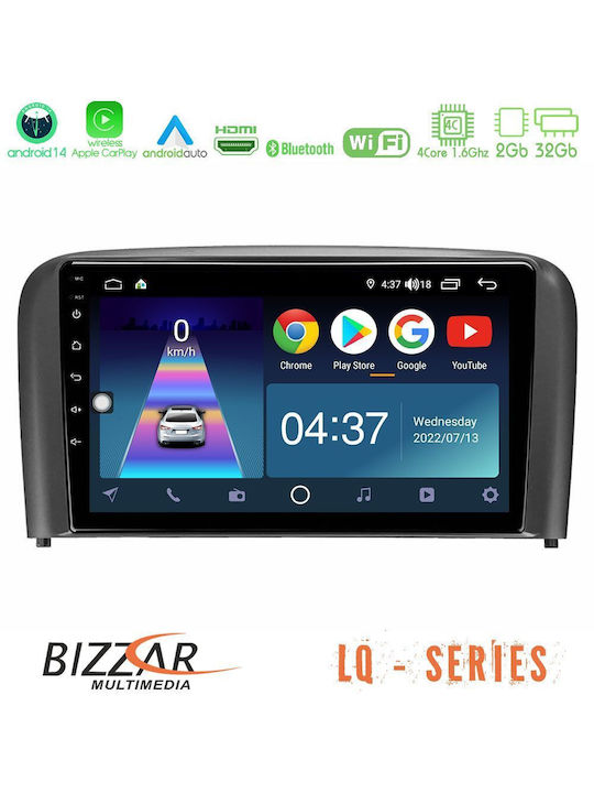 Bizzar Ηχοσύστημα Αυτοκινήτου για Volvo S80 1998-2006 (Bluetooth/USB/WiFi/GPS/Apple-Carplay/Android-Auto) με Οθόνη Αφής 9"