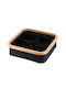 Atmosphera Coș decorativ Plastic Black 30x30x9buc