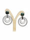 Dangle Steel Earrings with Stones
