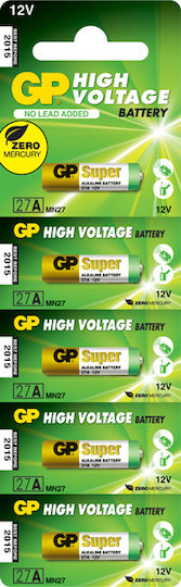 GP Batteries High Voltage Алкални Батерии A27 12V 5бр