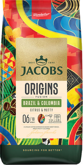 Jacobs Καφές Espresso Brazil Origins Fusion Brazil Colombia σε Κόκκους 1kg