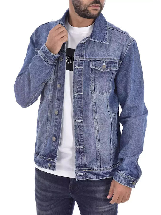 Leo Gutti Jeansjacke Jacke Blau