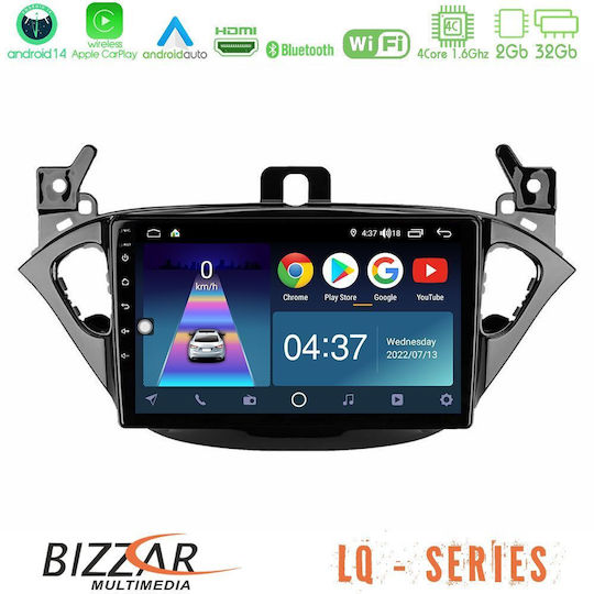 Bizzar Auto-Audiosystem für Opel Corsa / Adam 2013 (Bluetooth/USB/WiFi/GPS/Apple-Carplay/Android-Auto) mit Touchscreen 9"