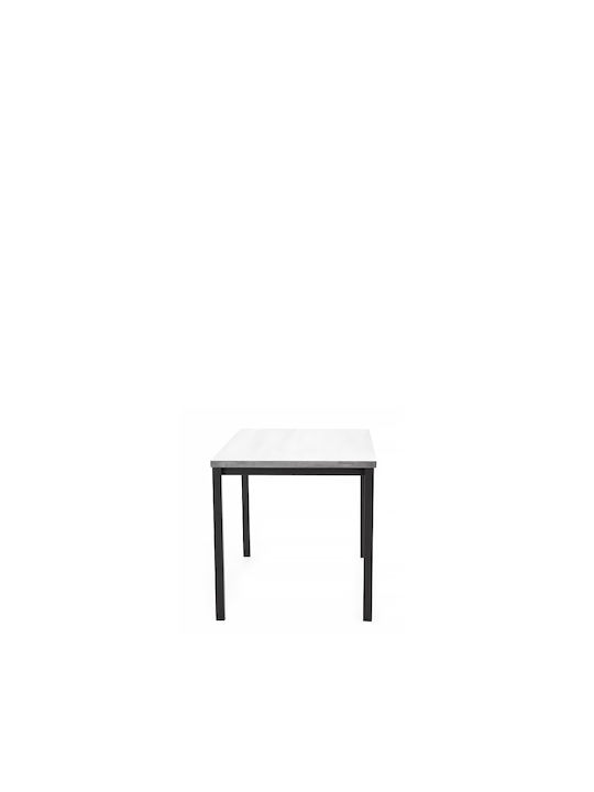 Square Table Metallic Black 80x80x75cm