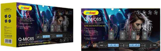 Andowl Q-MIC65 Set Wireless Δυναμικό Microphone Zone