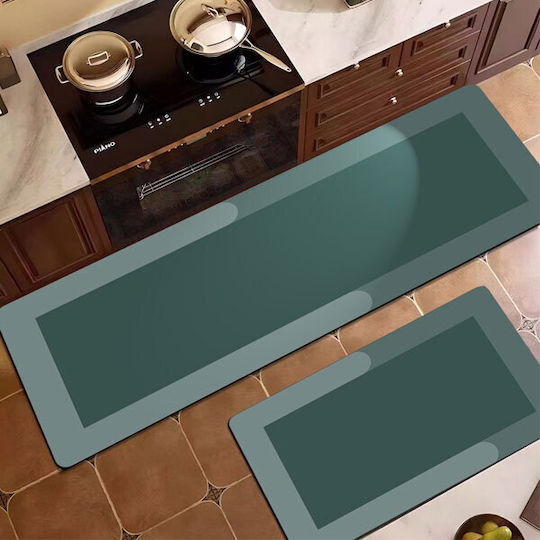 SpitiBazaar Rectangular Kitchen Mat Waterproof 180x60cm SB-P-010 Green