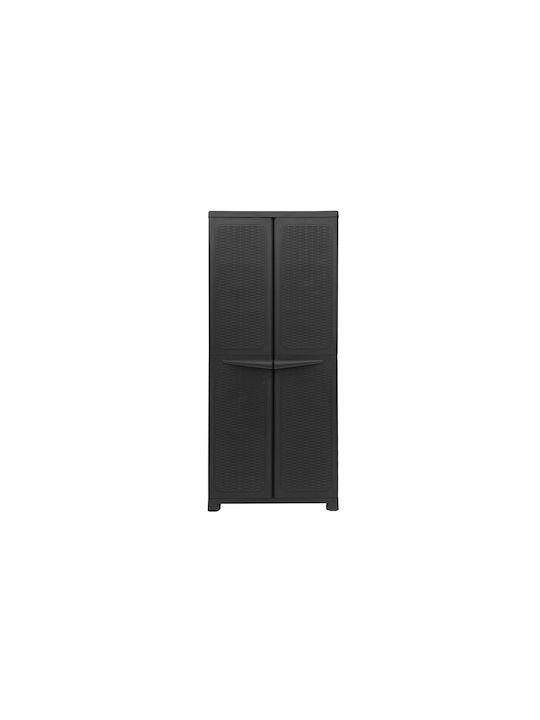 Double-Leaf Cabinet Petra Plastic with 4 Shelves 70x44x173 cm