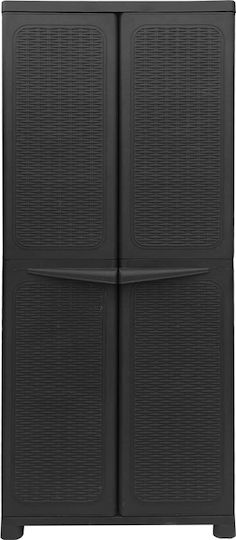 Dulap Dublu-Foi Petra Din Plastic Cu 4 Rafturi 70x44x173cm