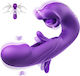 Ophelia's Dream Purple Lips & Tongue Licking Clitoral Vibrator 17.6cm Purple