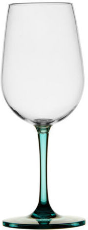 Marine Business Set of Glasses for White Wine made of Glass in Turquoise Color Stemmed 6pcs