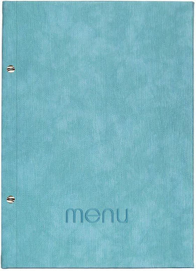Next Restaurant Menu Pu Bali Light Blue 24x32cm 10 Sleeves Screws