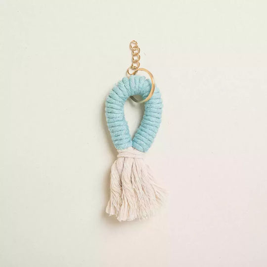Macrame Keychain Mint 11 X 4 Cm 281402 Ntampoudis Ntm-281402-mint