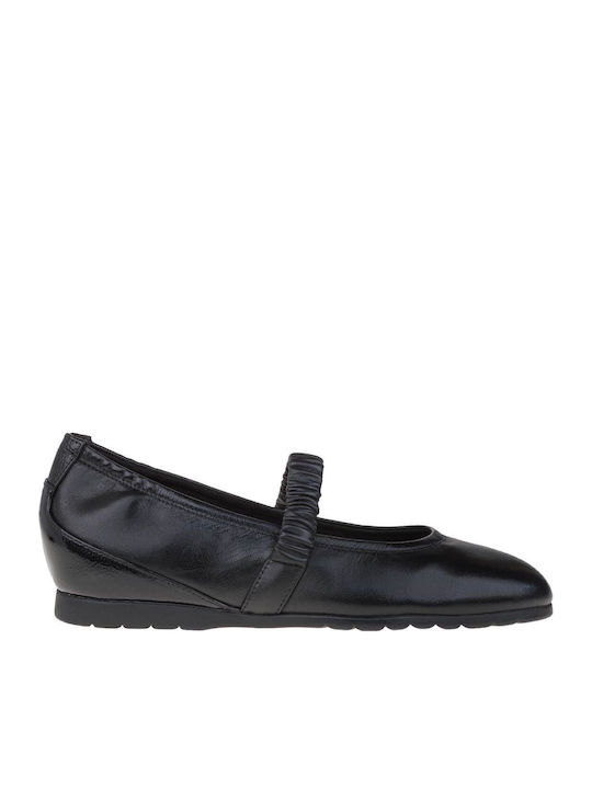 Tamaris Lederne Damen Ballerinas in Schwarz Farbe