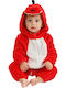 Queen Mother Kids Nightwear Onesie Winter Velvet Red Red Baby Dino