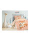 Duvet Crib Cotton Orange 110x150cm