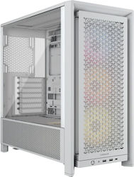Corsair Frame 4000D RS Gaming Midi Tower Computer Case with RGB Lighting White