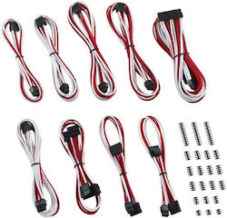 PSU-Kabelkit CableMod Classic C-Serie CM-CSR-CKIT-NKWR-R Corsair RMi RMx Weiß Rot 50-85 cm