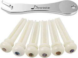 Donner Ec-2013 Knochen Stegstecker Akustikgitarre