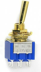 Goldo Mini Switch On-on-on Dpdt Gold Goldo Mini Switch On-on-on Dpdt Gold