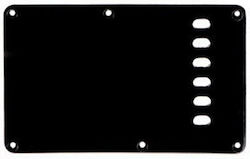 All Parts Stratocaster Tremolo Plate Black Matt 3-ply 090" E-e 56mm