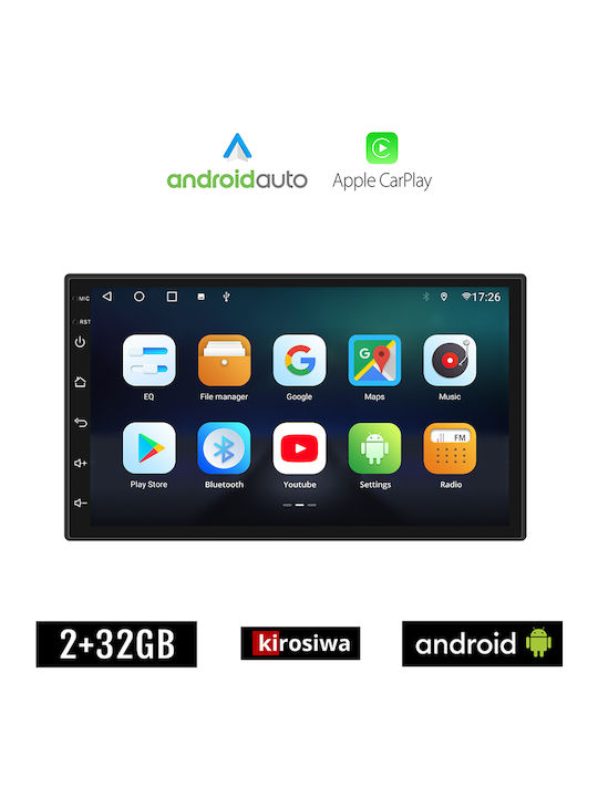 Kirosiwa Car Audio System for Peugeot 307 2002 2013 (Bluetooth/USB/AUX/WiFi/GPS/Apple-Carplay/Android-Auto) with Touch Screen 7"