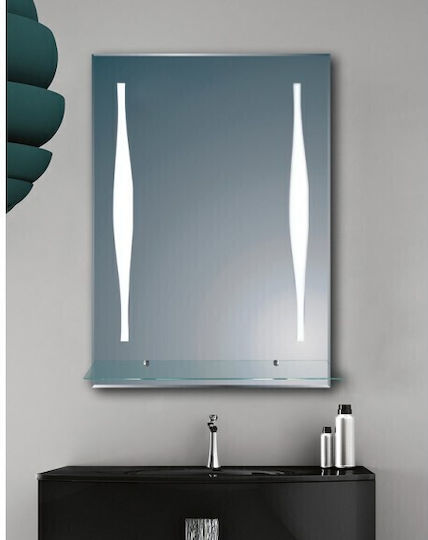 Inter Ceramic ICP 1595 Spiegel Badezimmer LED-Beleuchtung Touchscreen Glasablage Antibeschlagsystem Heizung