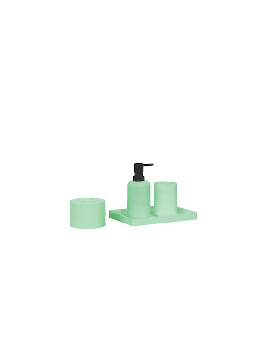 Inter Ceramic Mint Bathroom Accessory Set Icca 556 Lg Holder Cup Soap Dispenser Box Freestanding Polyresin 23x20x18cm Matte Mint 4 Pieces Inter Ceramic Mint Bathroom Accessory Set Icca 556 Lg Holder Cup Soap Dispenser Box Freestanding Polyresin 23x20x18cm Matte Mint 4 Pieces