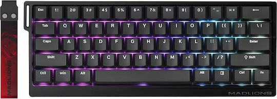 Madlions Professional MAD 60 HE RGB - 1K Gaming Mechanical Keyboard 60% with Magnetic switches and RGB lighting (English US)