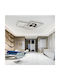 Braytron Pendant Light White with Crystals 75.6x63.7cm