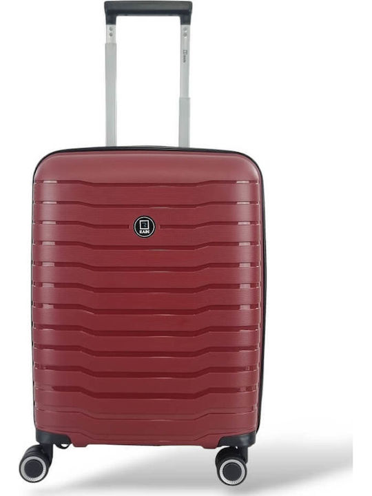 Rain Cabin Hard Red Suitcase With 4 Wheels Heig...