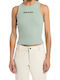 Women's Sleeveless Cotton Blouse Green