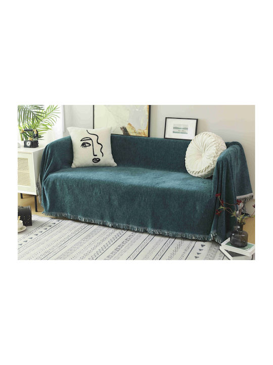 ForHome Ριχτάρι Τριθέσιου Καναπέ Chenille 180x280εκ. Κυπαρισσί LUGB-180280-5