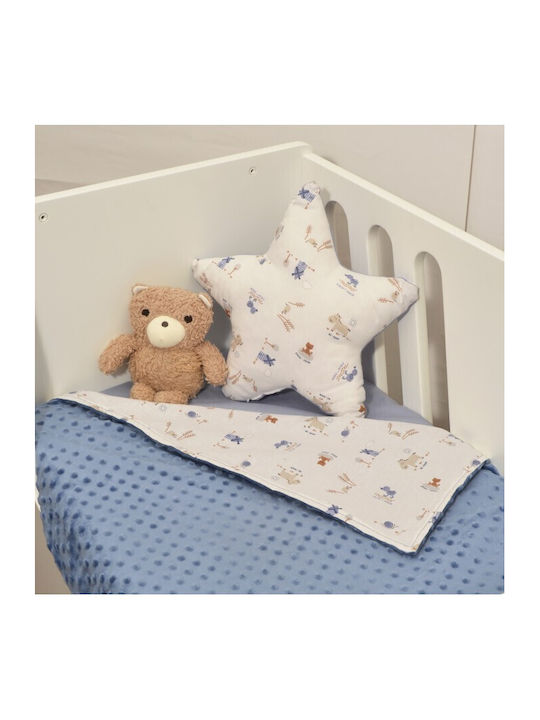 Baby Oliver Κουβέρτα Αγκαλιάς & Λίκνου Minky Βα...