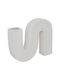 Pakketo Vază Decorativă Ceramică Snaky Albă 21x5xÎnălțime 25cm
