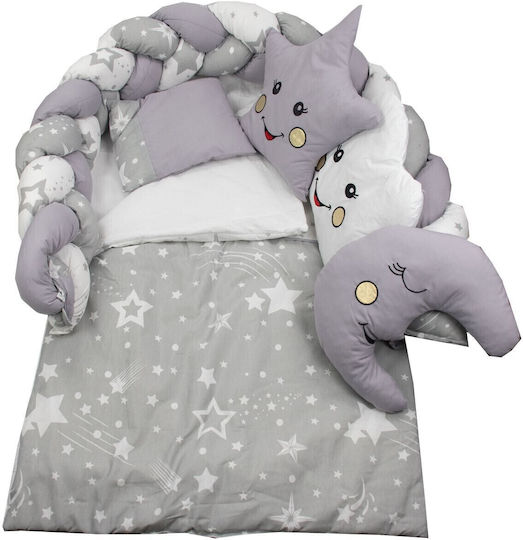 Kamtex Baby Σετ Κούνιας Γκρι 7τμχ Kamtex Baby Σετ Κούνιας Γκρι 7τμχ
