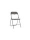 Foldable Dining Room Metallic Chair Grey 44x43x78cm