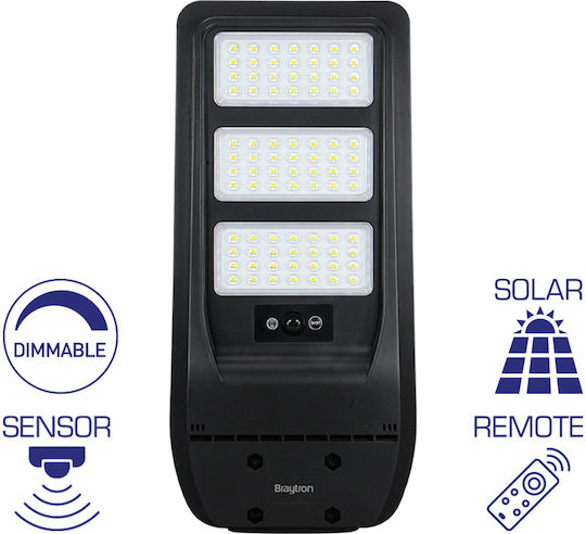 Braytron Ηλιακό Φωτιστικό Δρόμου 50W με Ψυχρό Λευκό Φως 6500K IP65