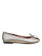 Leather Ballerinas Gold