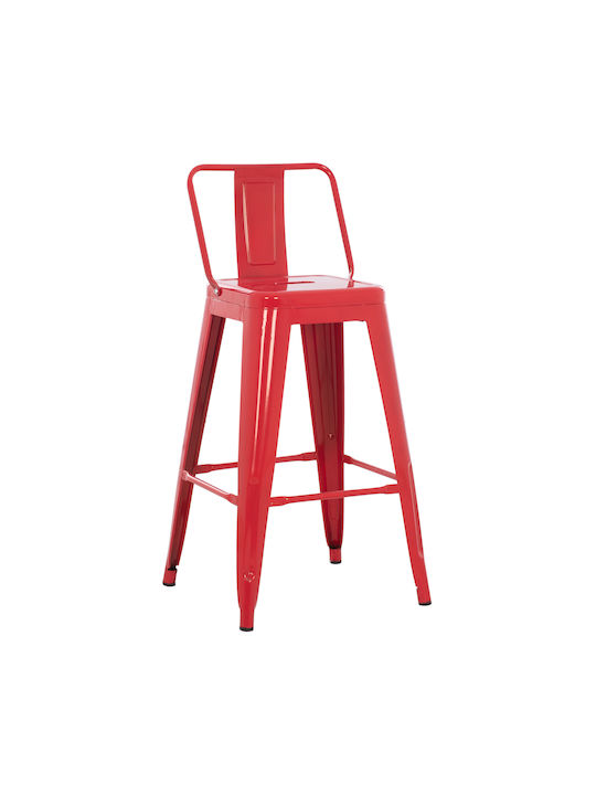 Μεταλλικό Σκαμπό Μπαρ Melita-pro Κόκκινο 43x43x88cm Μεταλλικό Σκαμπό Μπαρ Melita-pro Κόκκινο 43x43x88cm