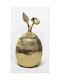 Karvounis Metallic Sweet Jar with Lid Gold 15x15x27cm