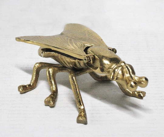 Dekorativer Tischschmetterling aus Metall Gold 9x18x6,5cm